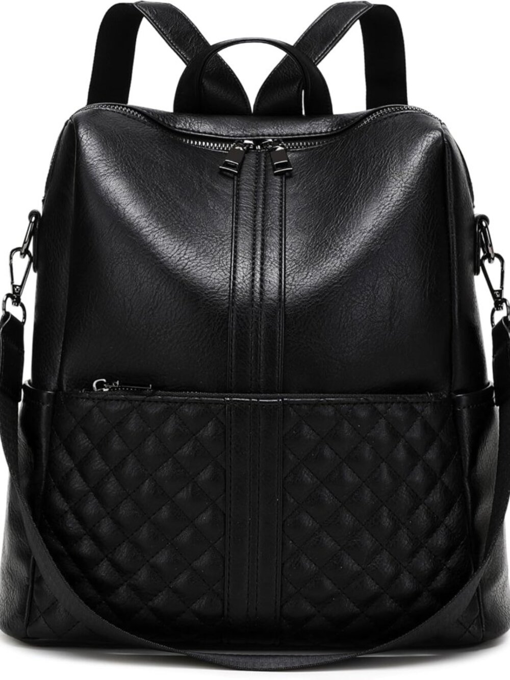 Stylish Faux Leather Fashion Backpack Purse for Women - Trendy Handbag